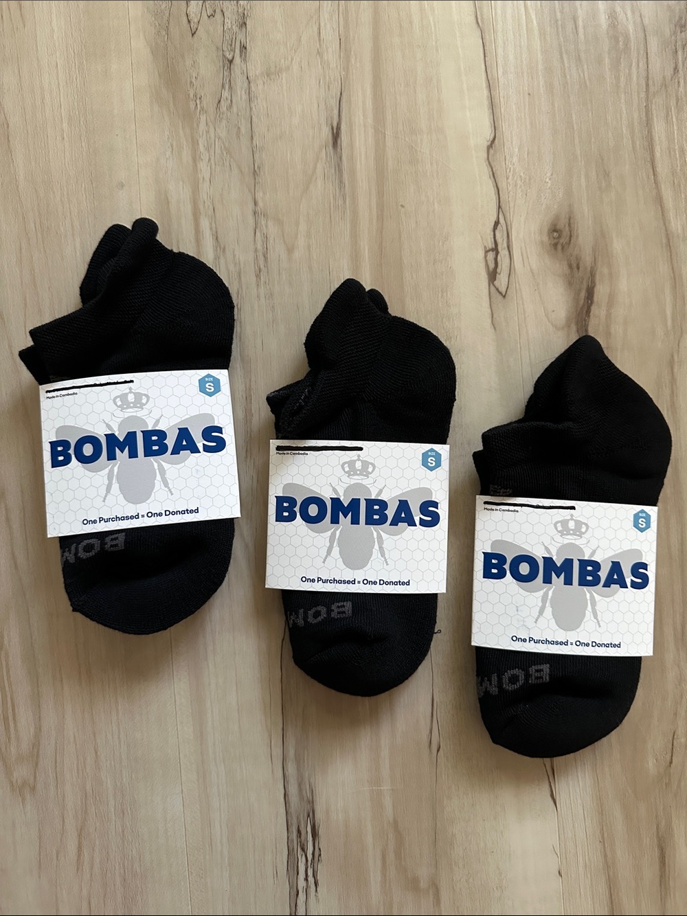 Bombas Black No-Show Athletic Socks - 3 Pack